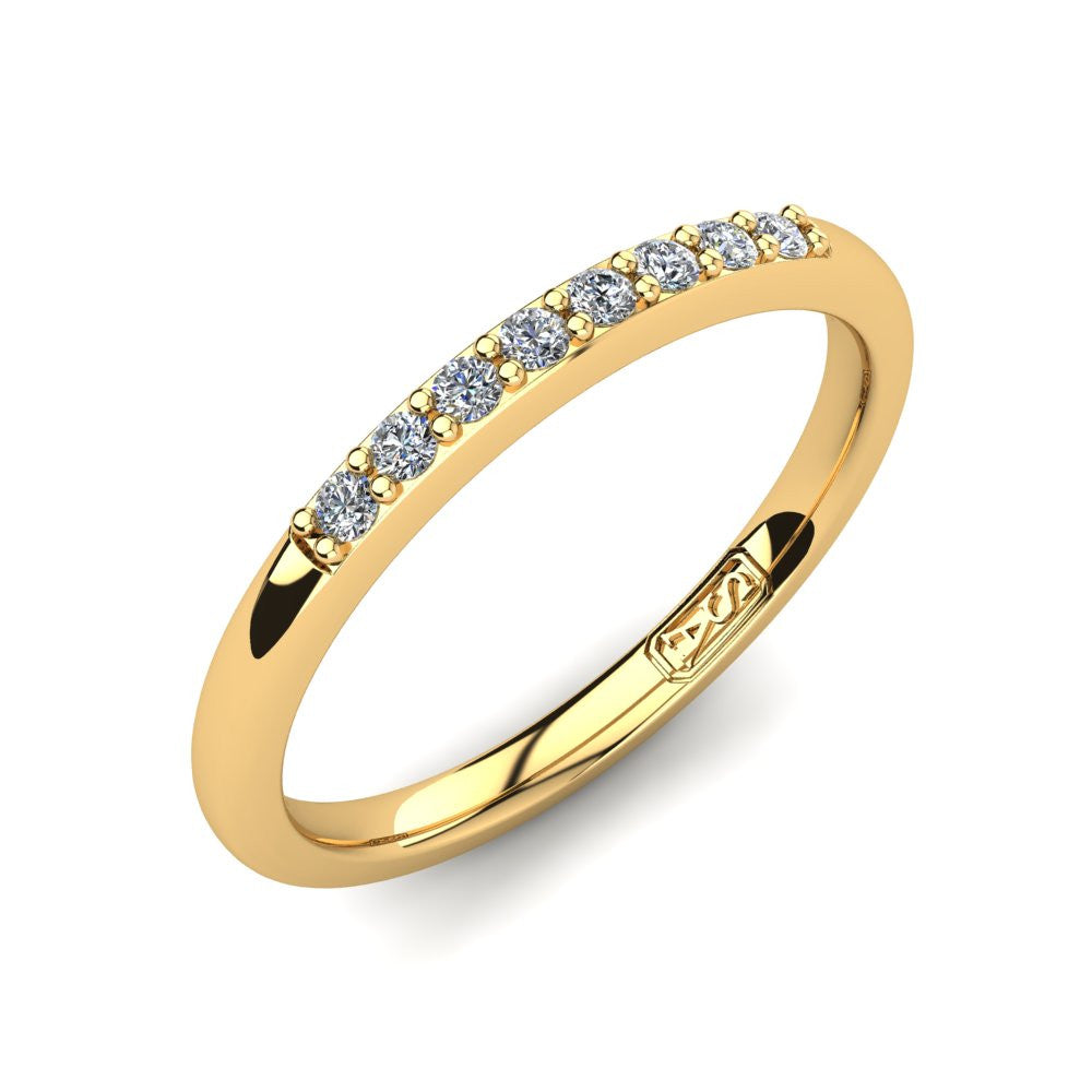 Petite Shared Claw Diamond Wedding Band