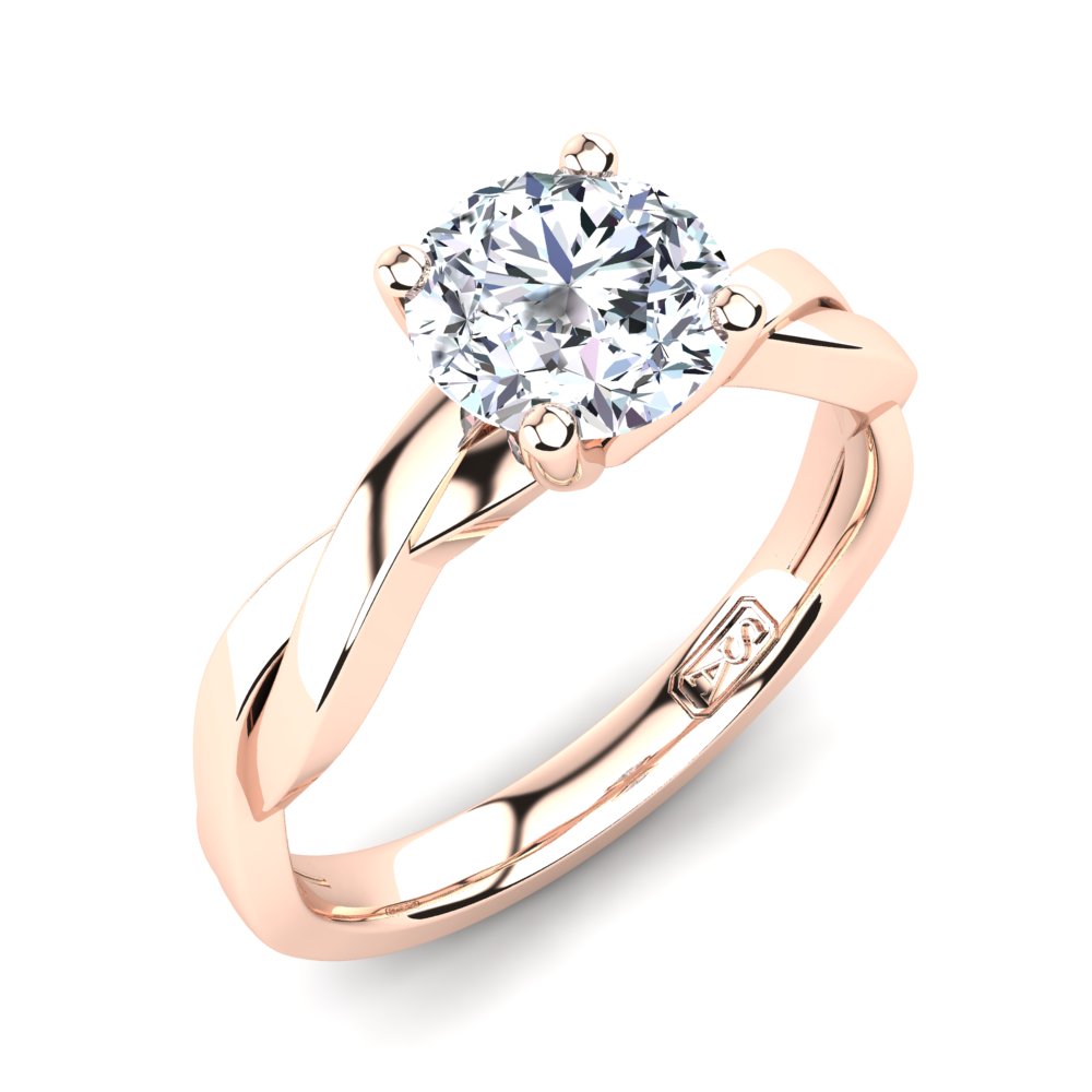 'Kris' Round Brilliant Cut Engagement Ring