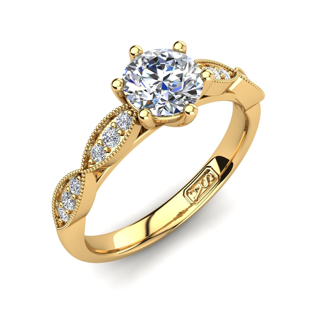 'Lisa' Round Brilliant Cut Engagement Ring