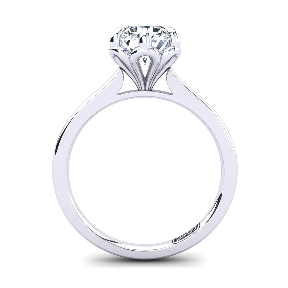 'Tulip' Round Brilliant Cut Engagement Ring