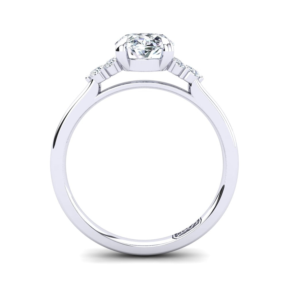'Lily' Oval Cut Engagement Ring