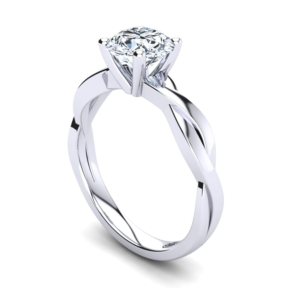 'Kris' Round Brilliant Cut Engagement Ring