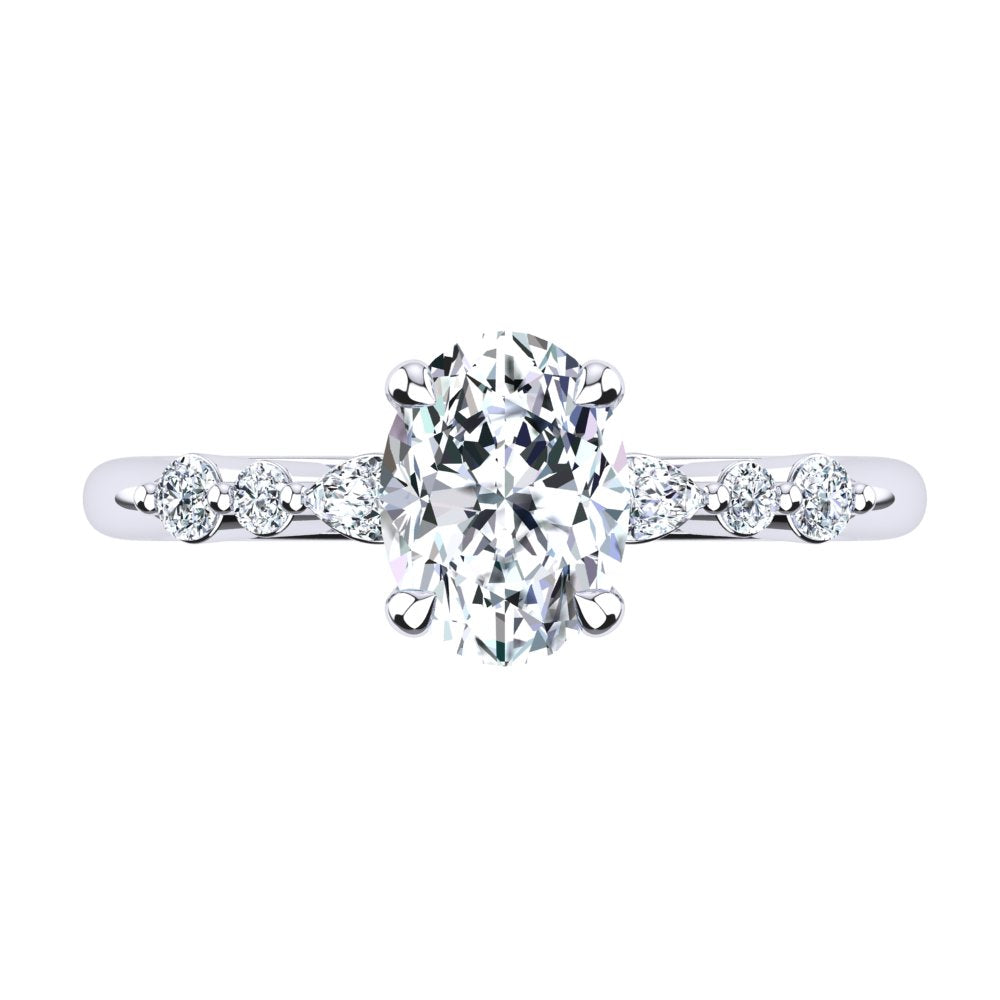 'Dee' Oval Cut Engagement Ring