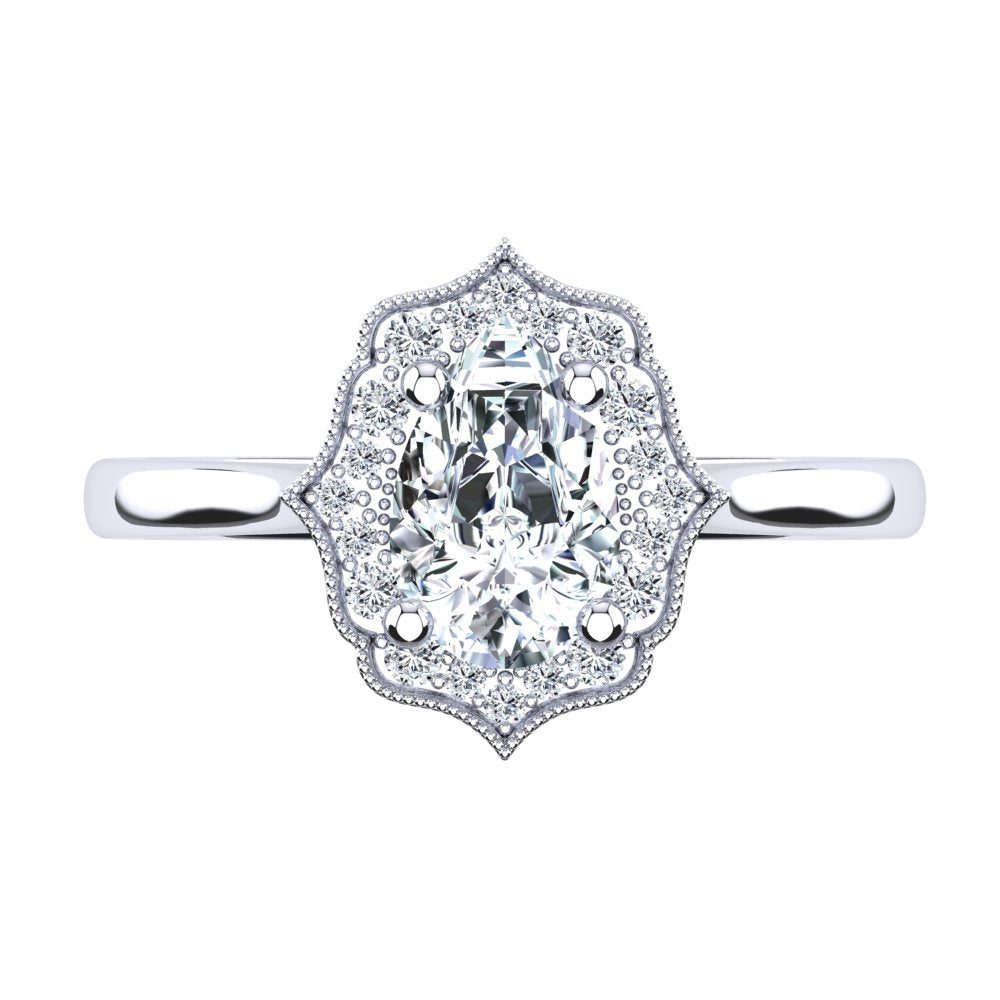 'Vegas' Pear Cut Engagement Ring