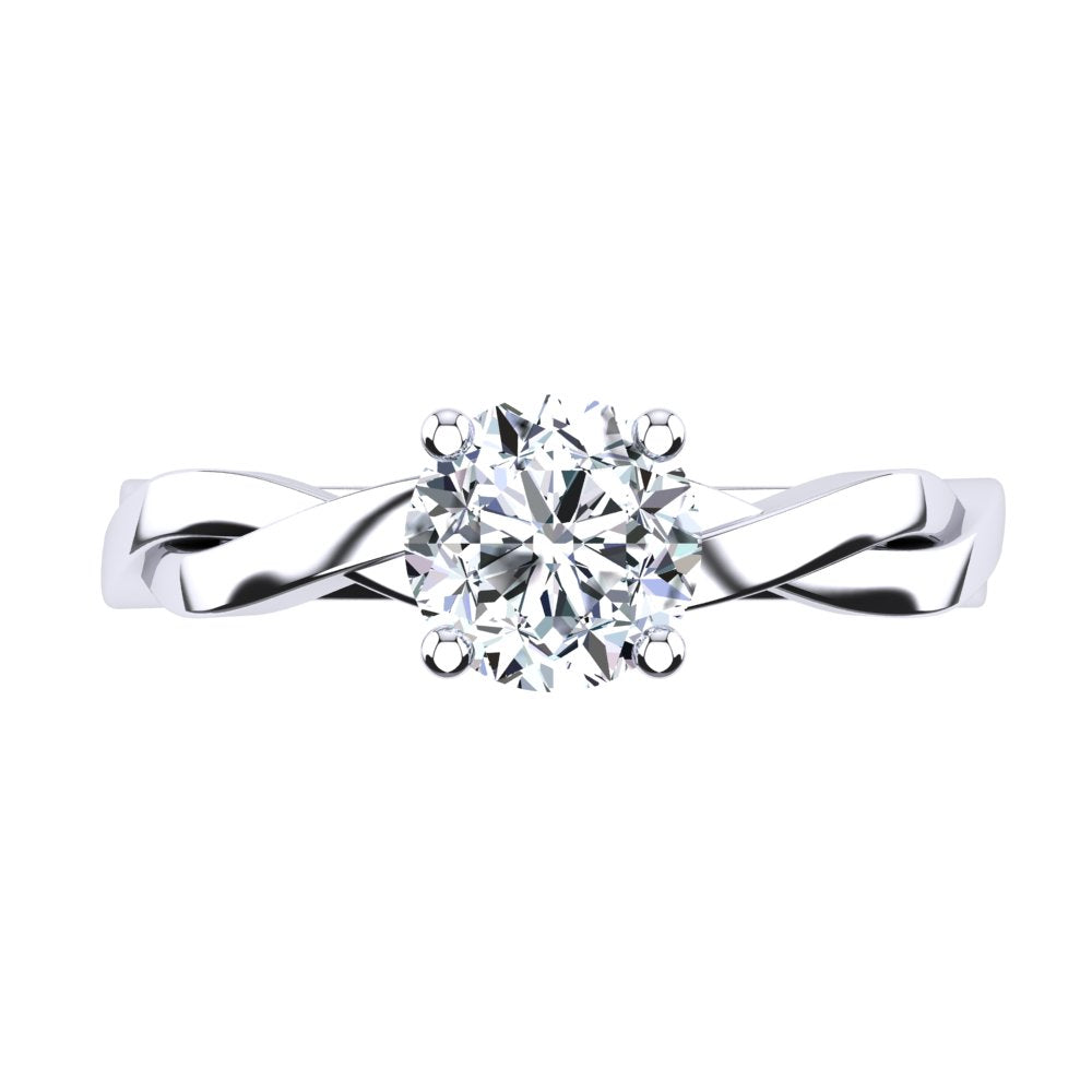 'Kris' Round Brilliant Cut Engagement Ring