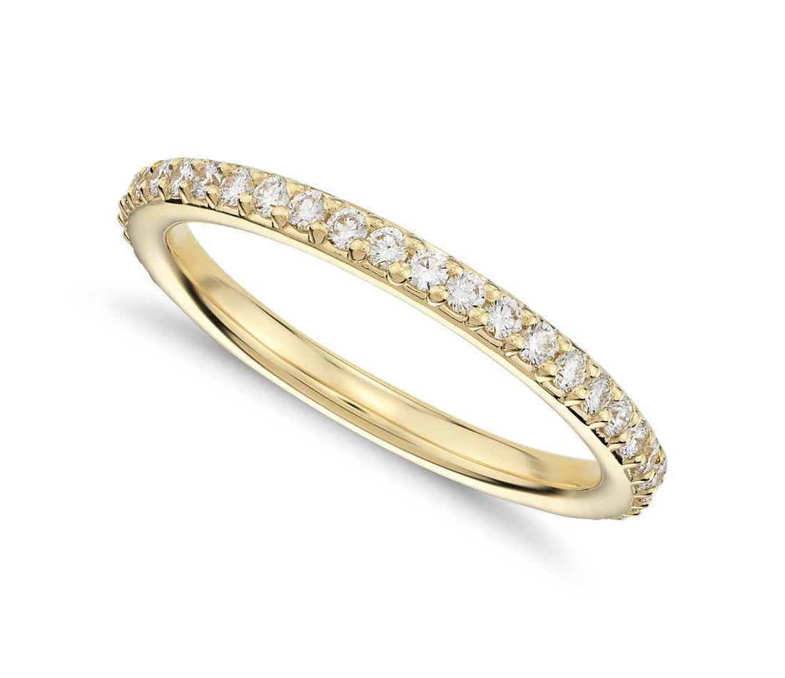 Round Brilliant Pave Set Eternity Band
