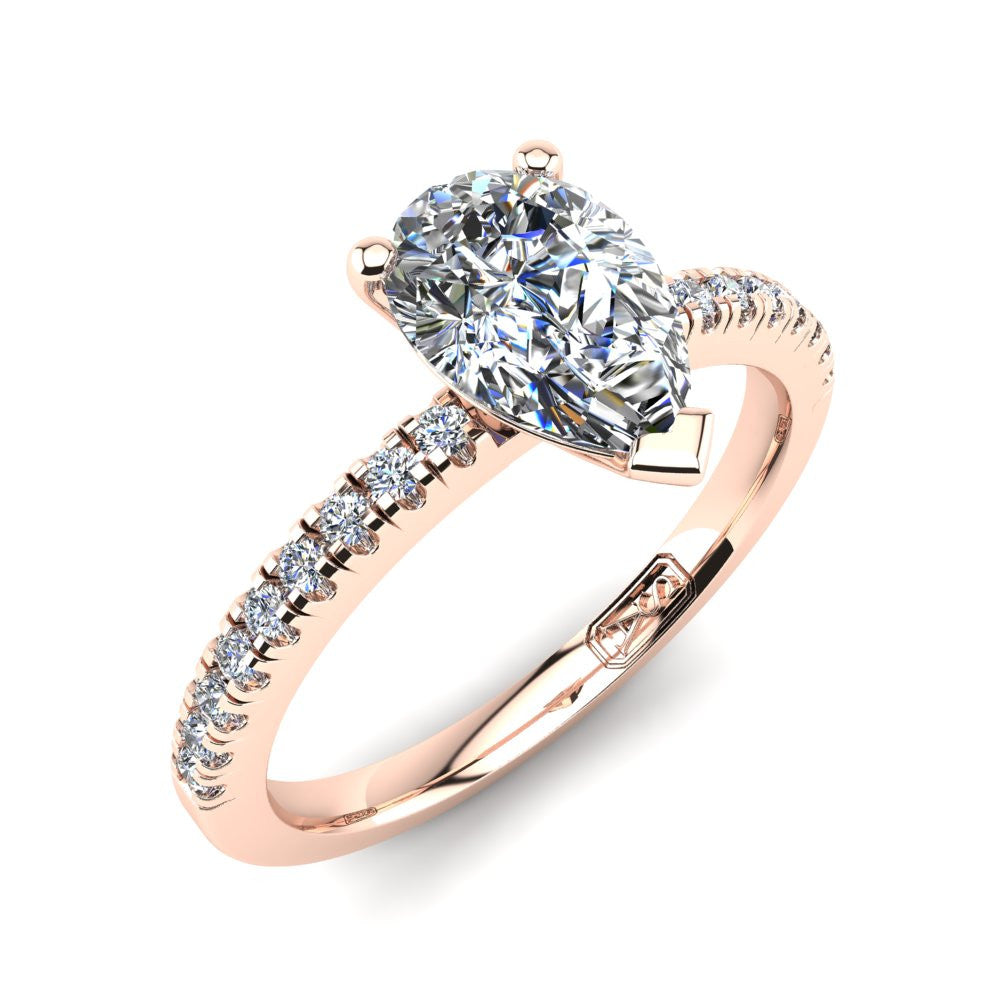 'Chloe' Pear Cut Lab Grown Engagement Ring