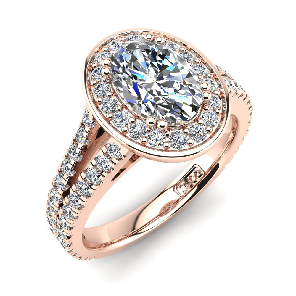 'Flora' Oval Cut Lab Grown Engagement Ring