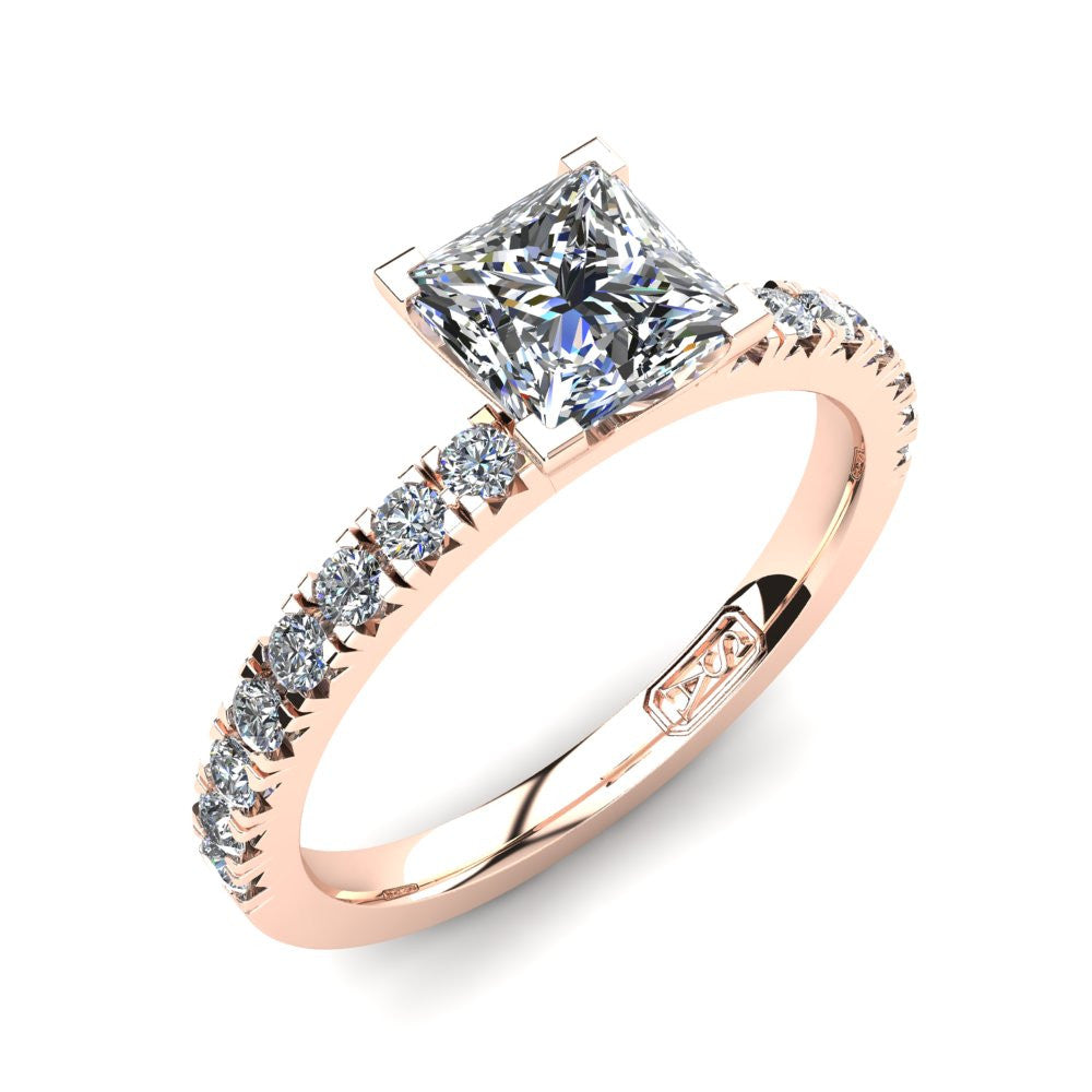 'Emily' Princess Cut Lab Grown Engagement Ring