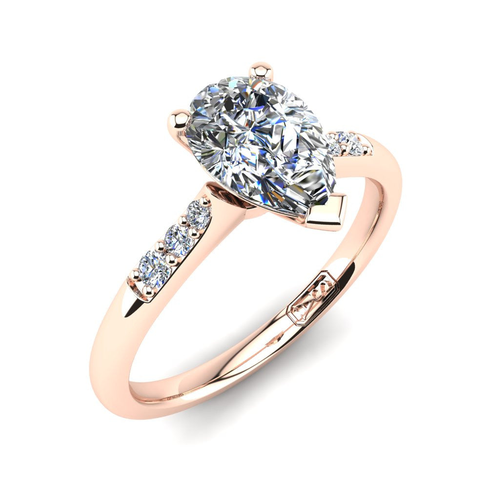 'Hope' Pear Cut Lab Grown Engagement Ring