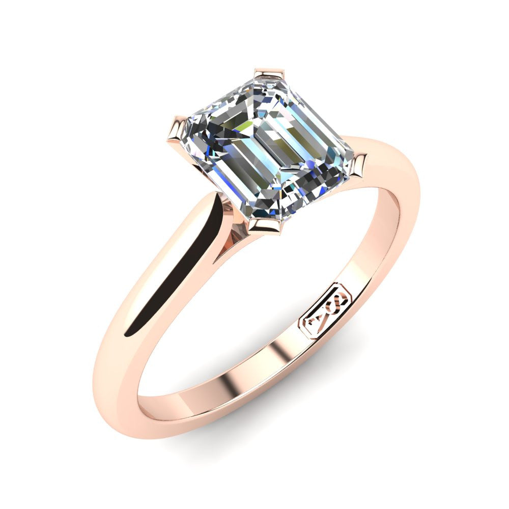 'Katie' Emerald Cut Lab Grown Engagement Ring