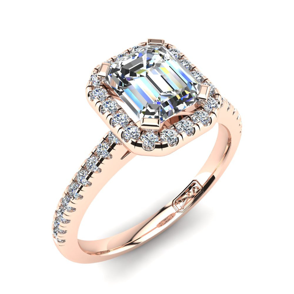 'Jenna' Emerald Cut Lab Grown Engagement Ring