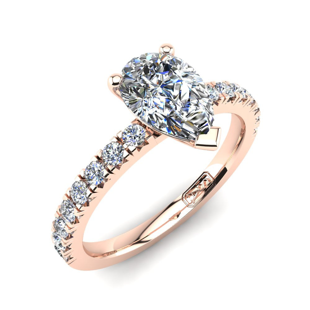 'Emily' Pear Cut Lab Grown Engagement Ring