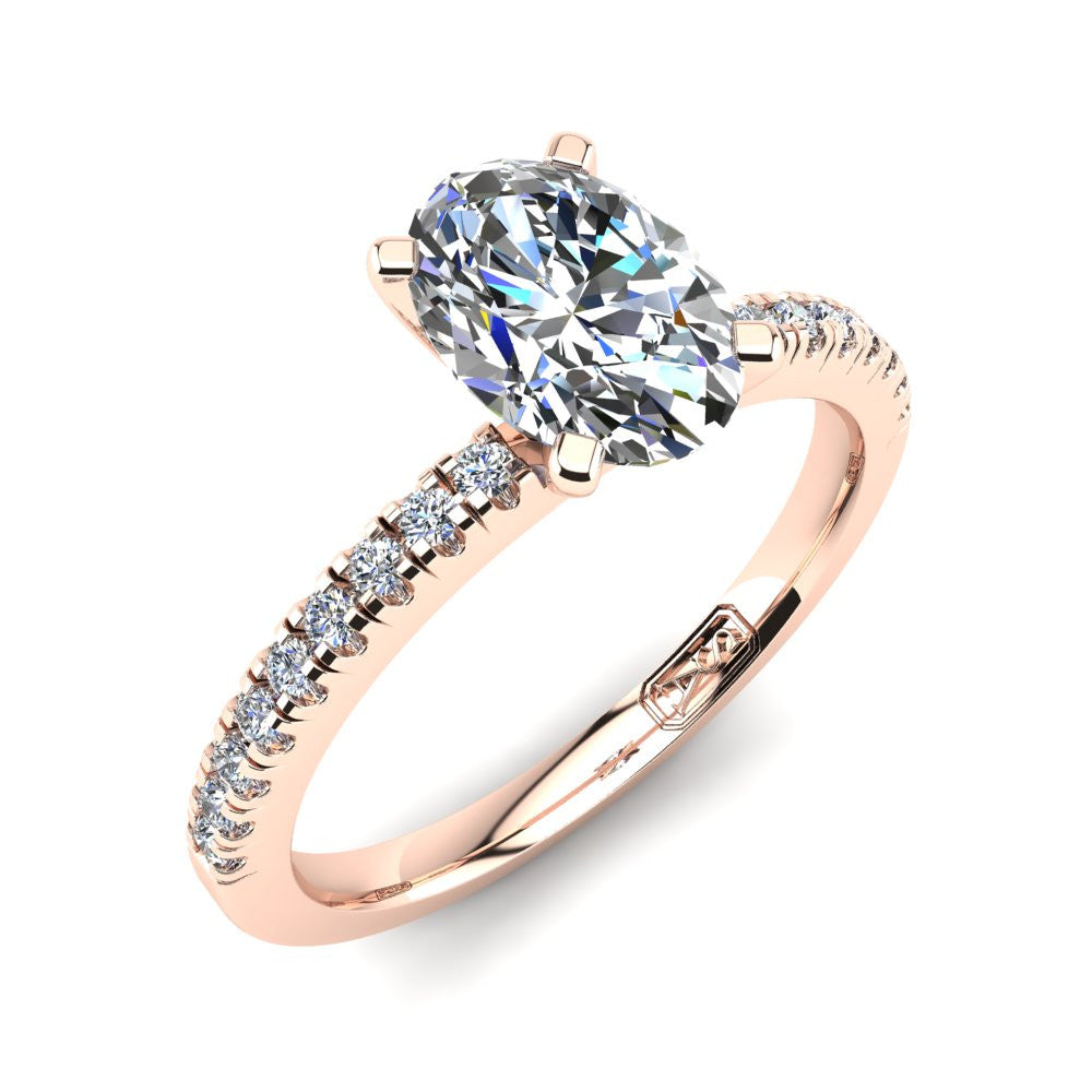 'Chloe' Oval Cut Lab Grown Engagement Ring