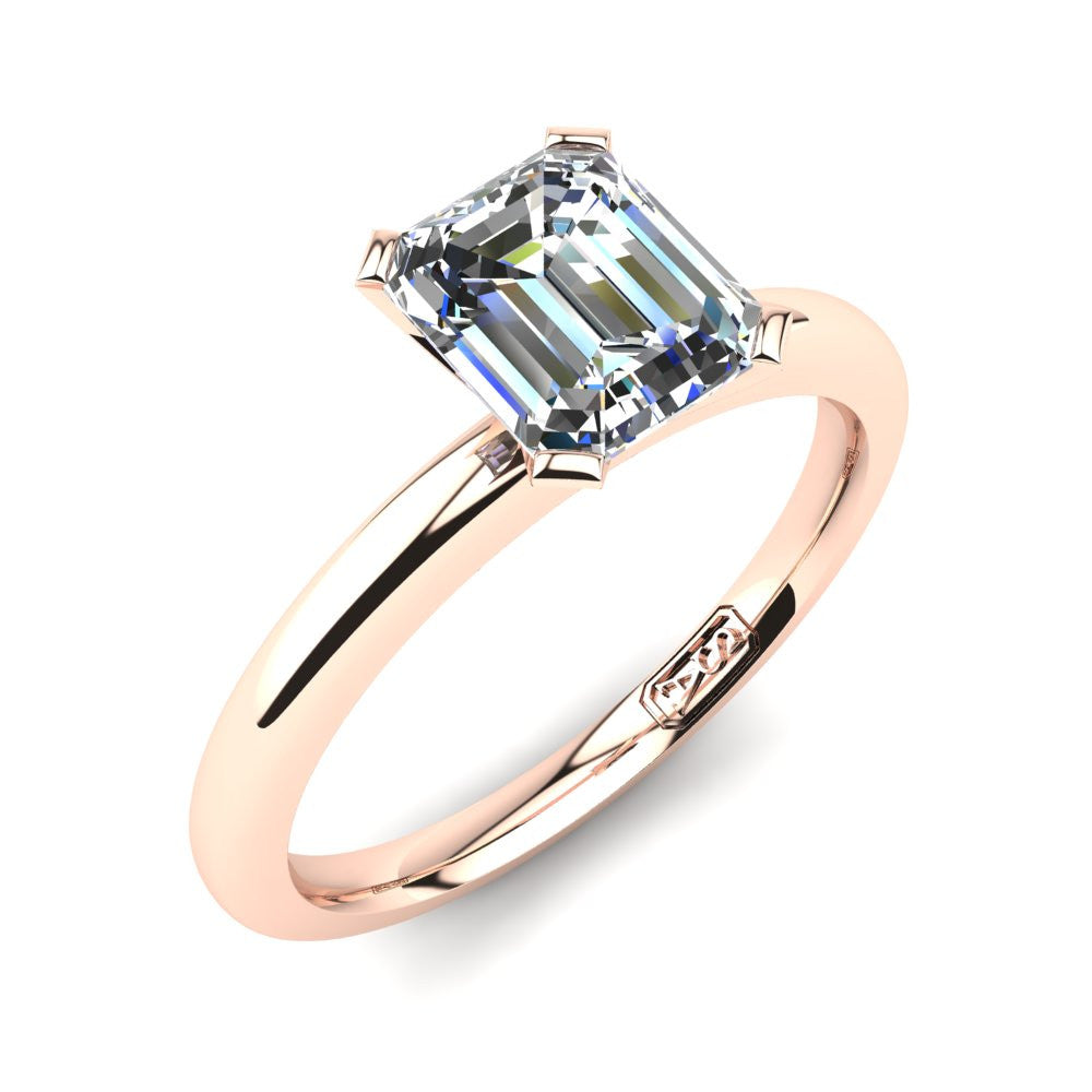 'Casey' Emerald Cut Lab Grown Engagement Ring