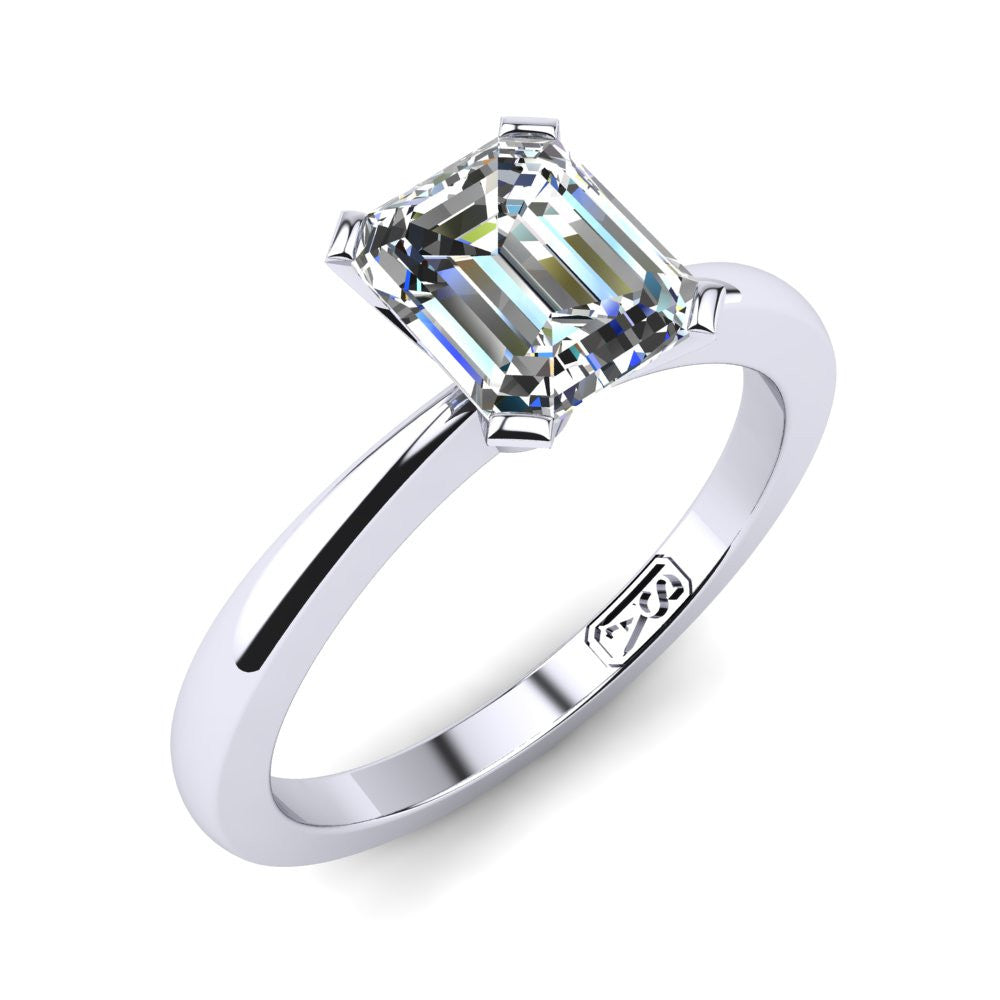 'Grace' Emerald Cut Lab Grown Engagement Ring