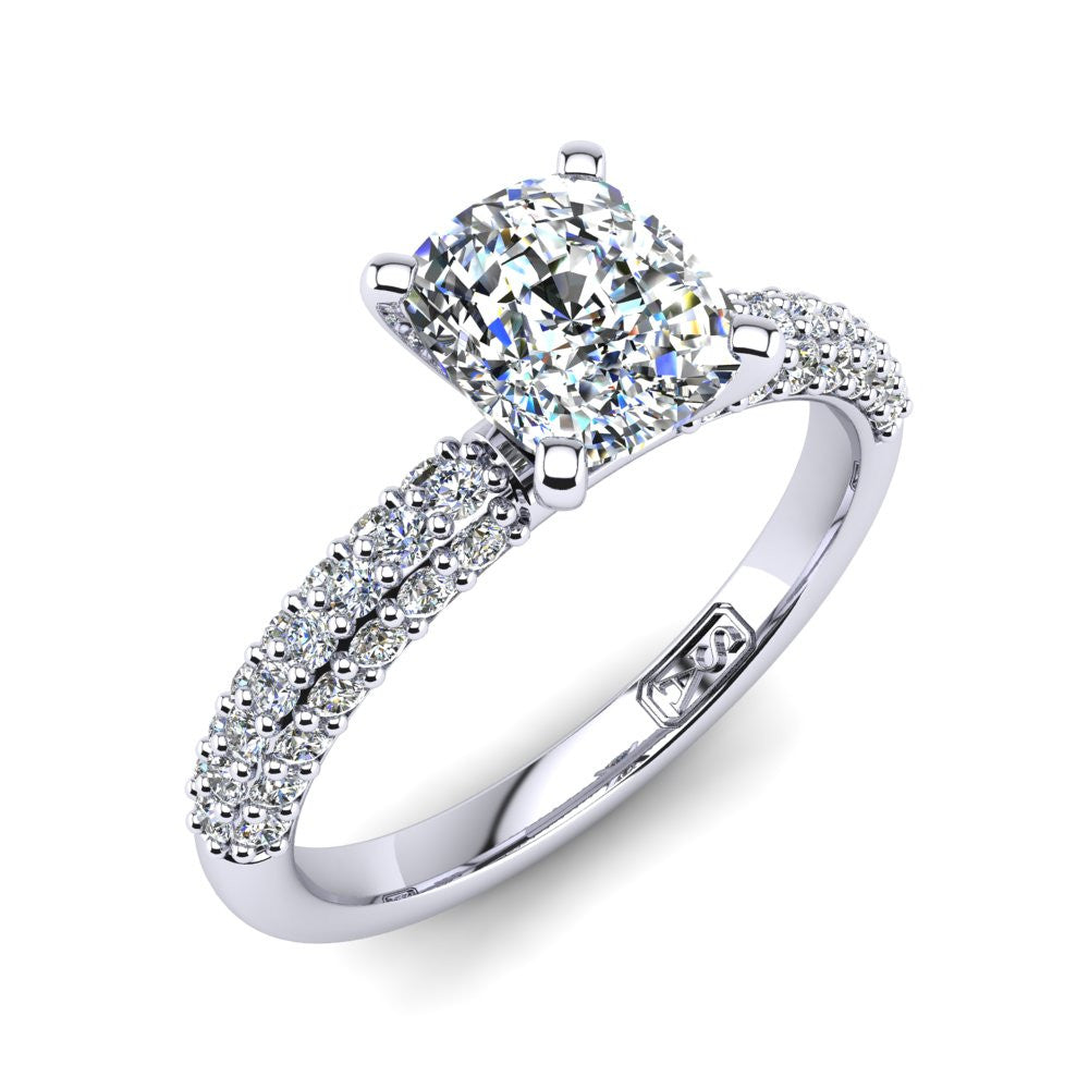 'Kylie' Cushion Cut Lab Grown Engagement Ring