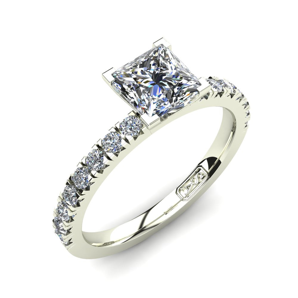 'Emily' Princess Cut Lab Grown Engagement Ring