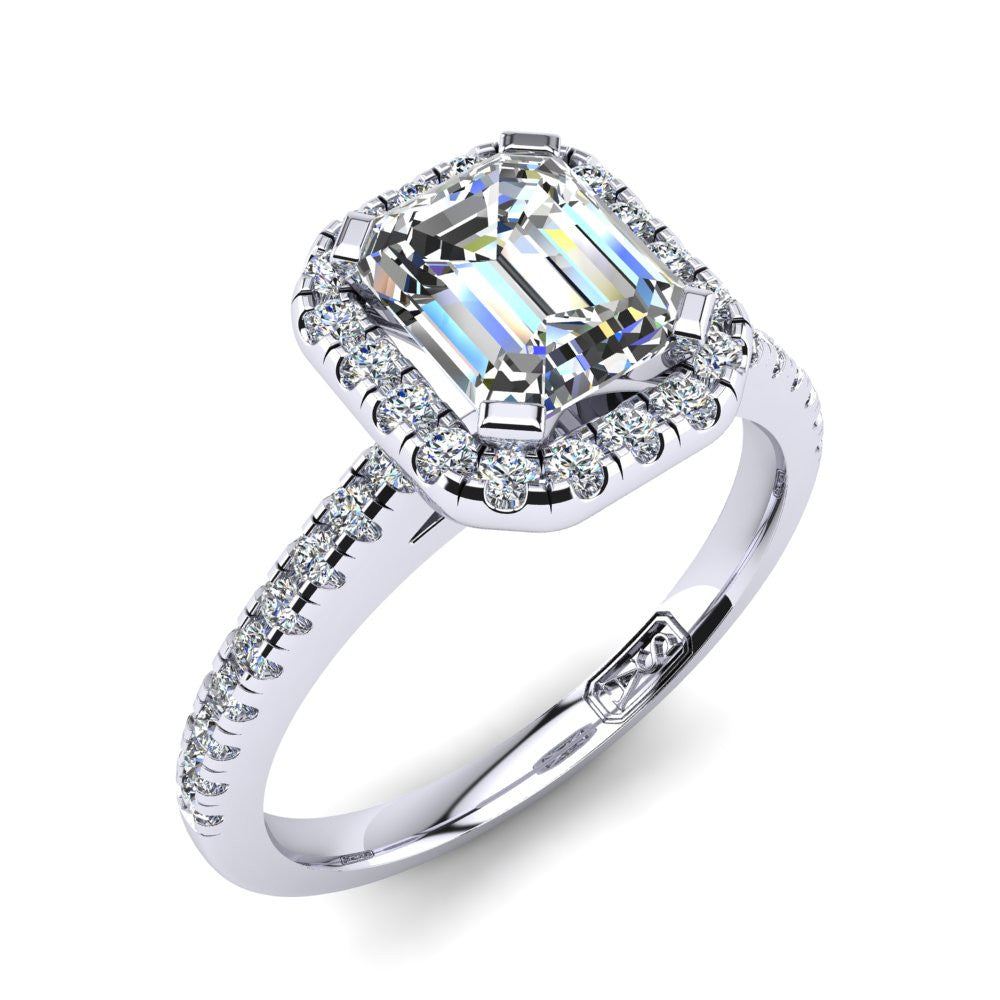 'Jenna' Emerald Cut Lab Grown Engagement Ring