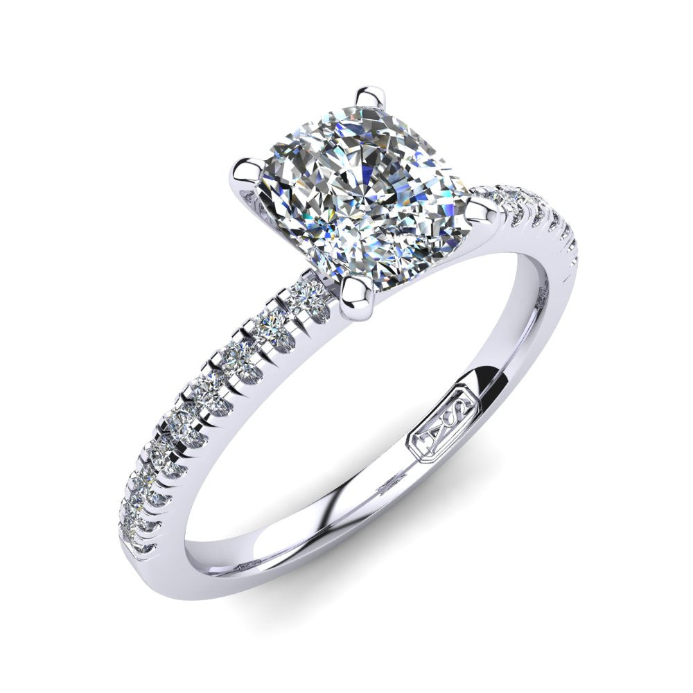 'Chloe' Cushion Cut Lab Grown Engagement Ring