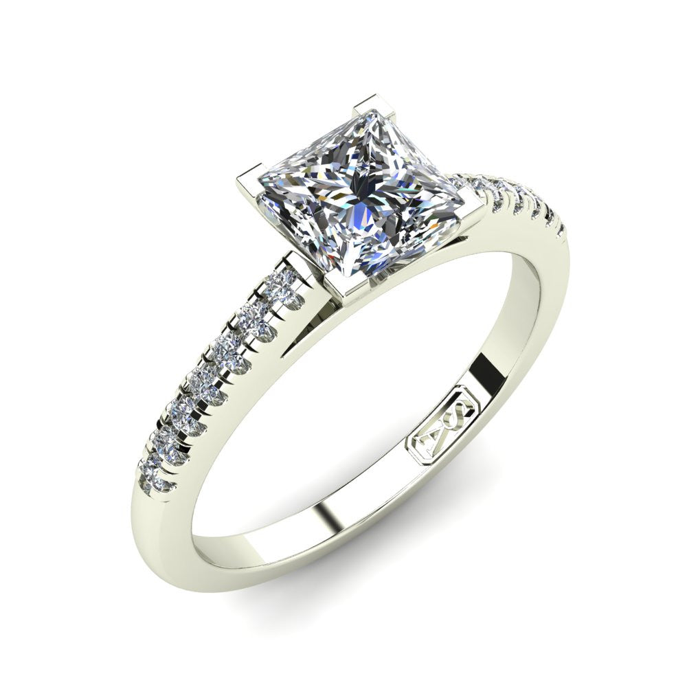 'Julia' Princess Cut Lab Grown Engagement Ring