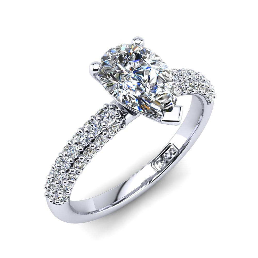 'Kylie' Pear Cut Lab Grown Engagement Ring