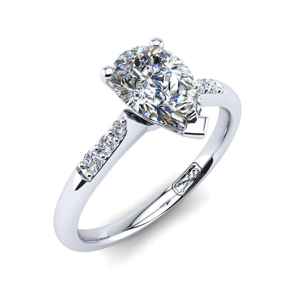 'Hope' Pear Cut Lab Grown Engagement Ring