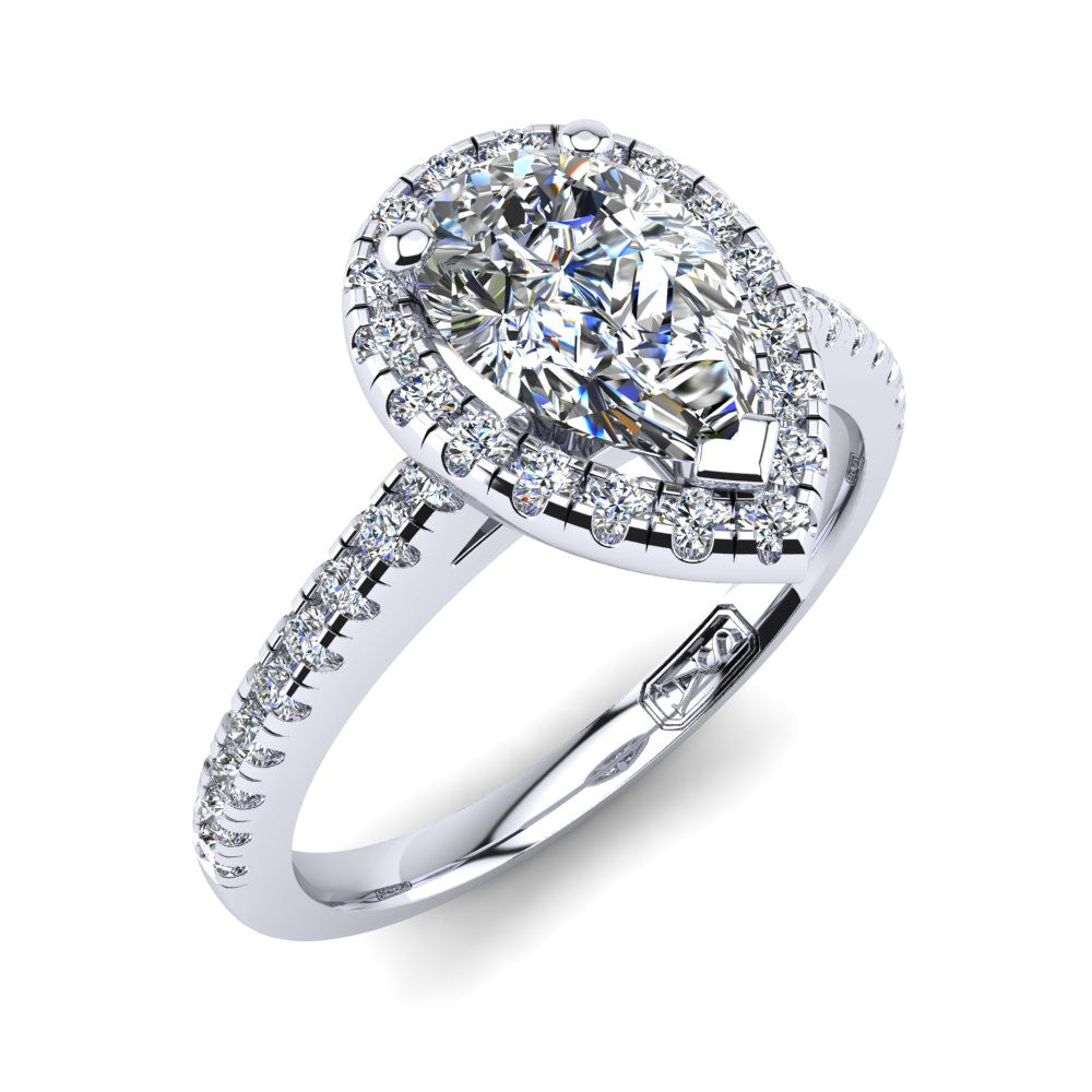 'Jenna' Pear Cut Lab Grown Engagement Ring