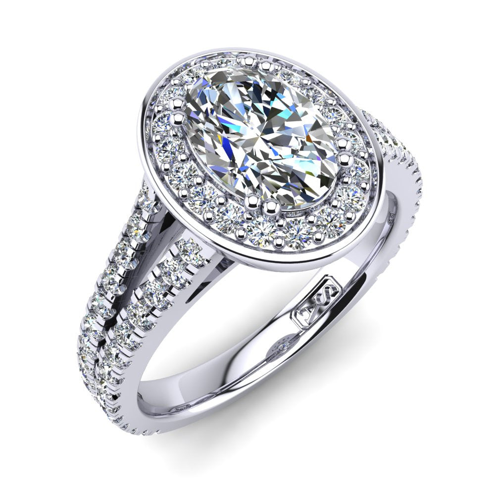 'Flora' Oval Cut Lab Grown Engagement Ring
