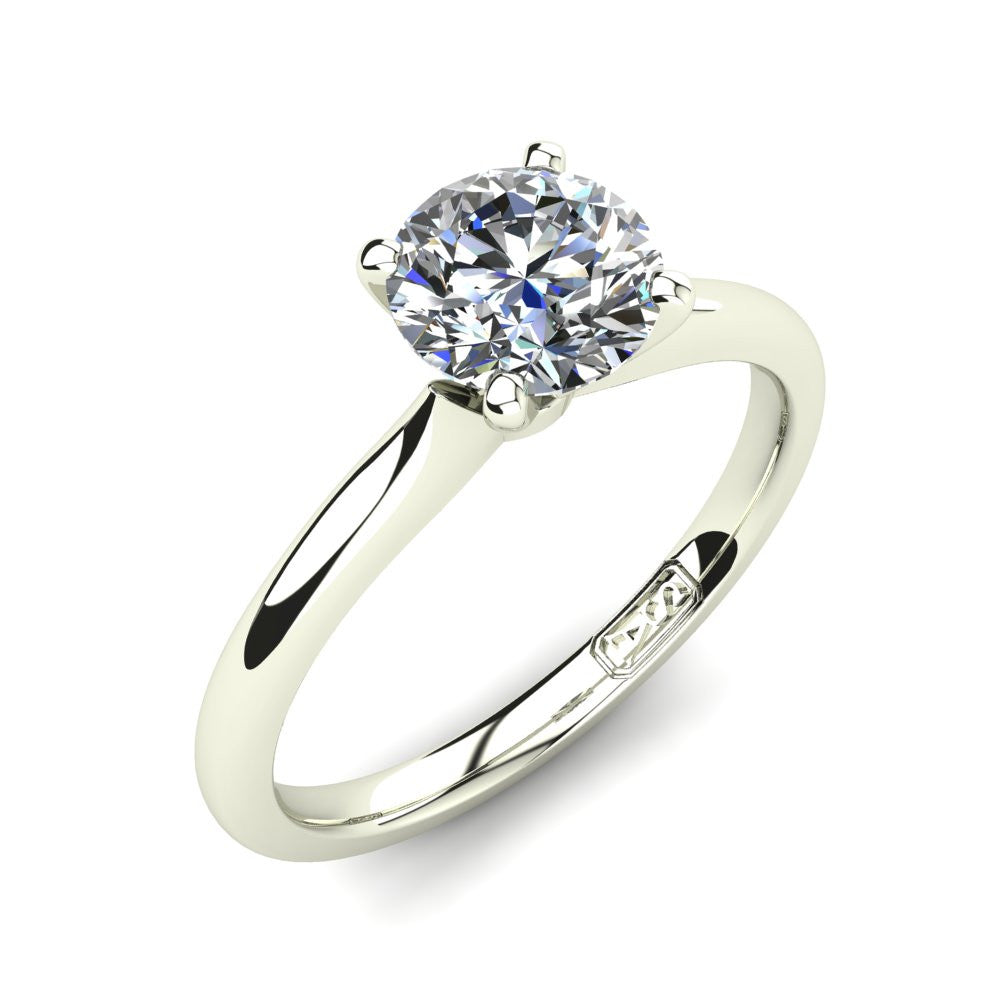 'Delta' Round Brilliant Cut Lab Grown Engagement Ring