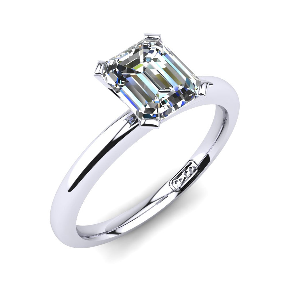 'Casey' Emerald Cut Lab Grown Engagement Ring