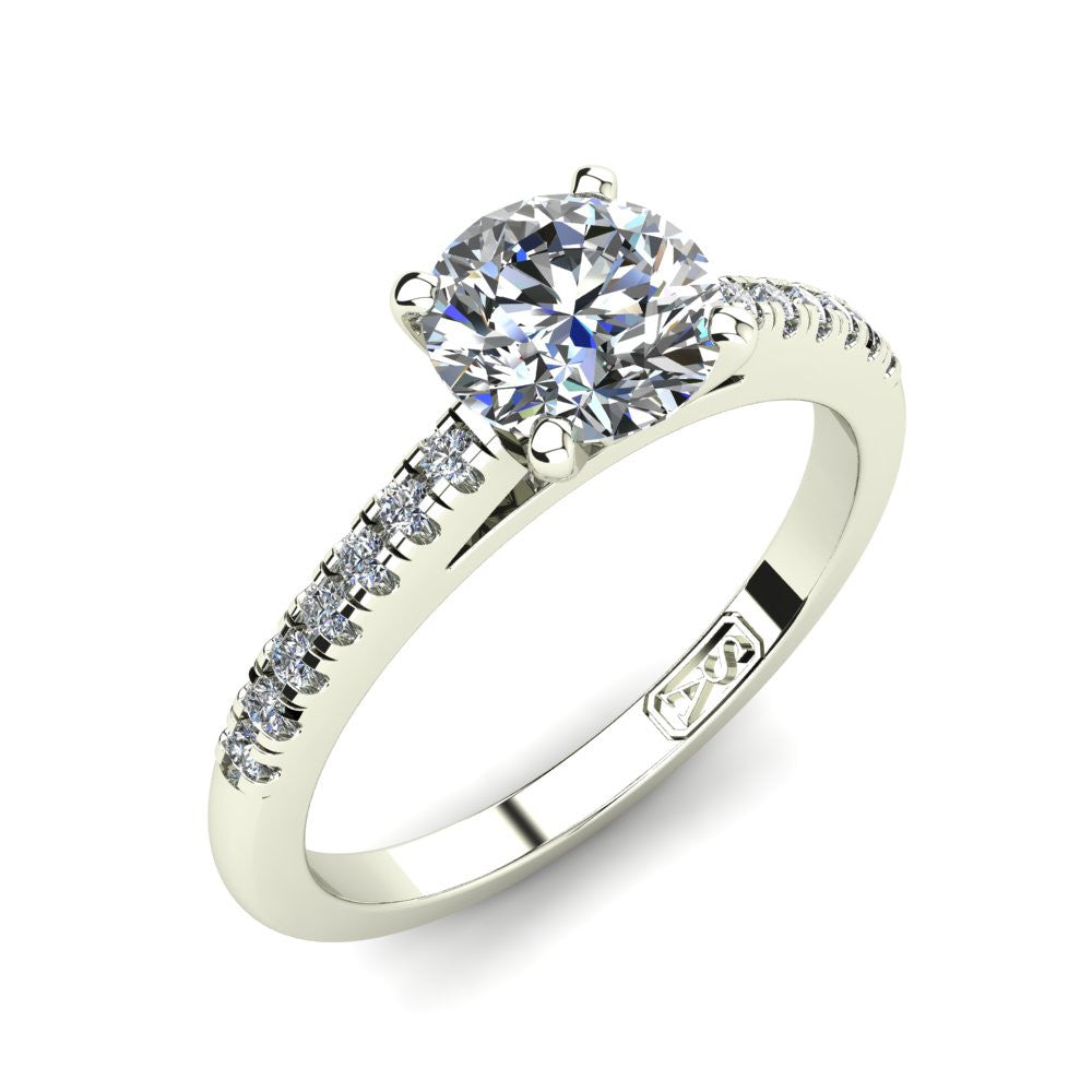 'Julia' Round Brilliant Cut Lab Grown Engagement Ring