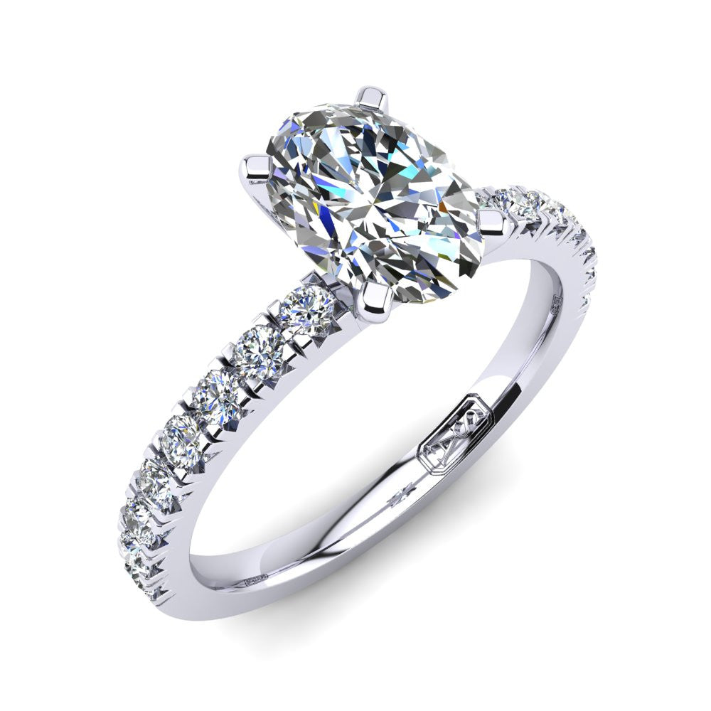 'Emily' Oval Cut Lab Grown Engagement Ring