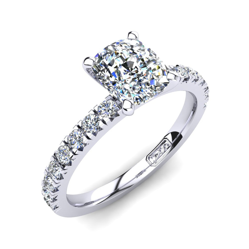 'Emily' Cushion Cut Lab Grown Engagement Ring