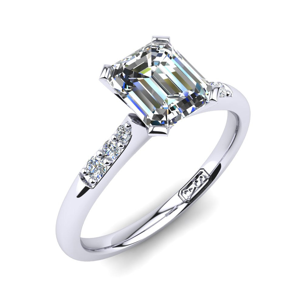 'Hope' Emerald Cut Lab Grown Engagement Ring