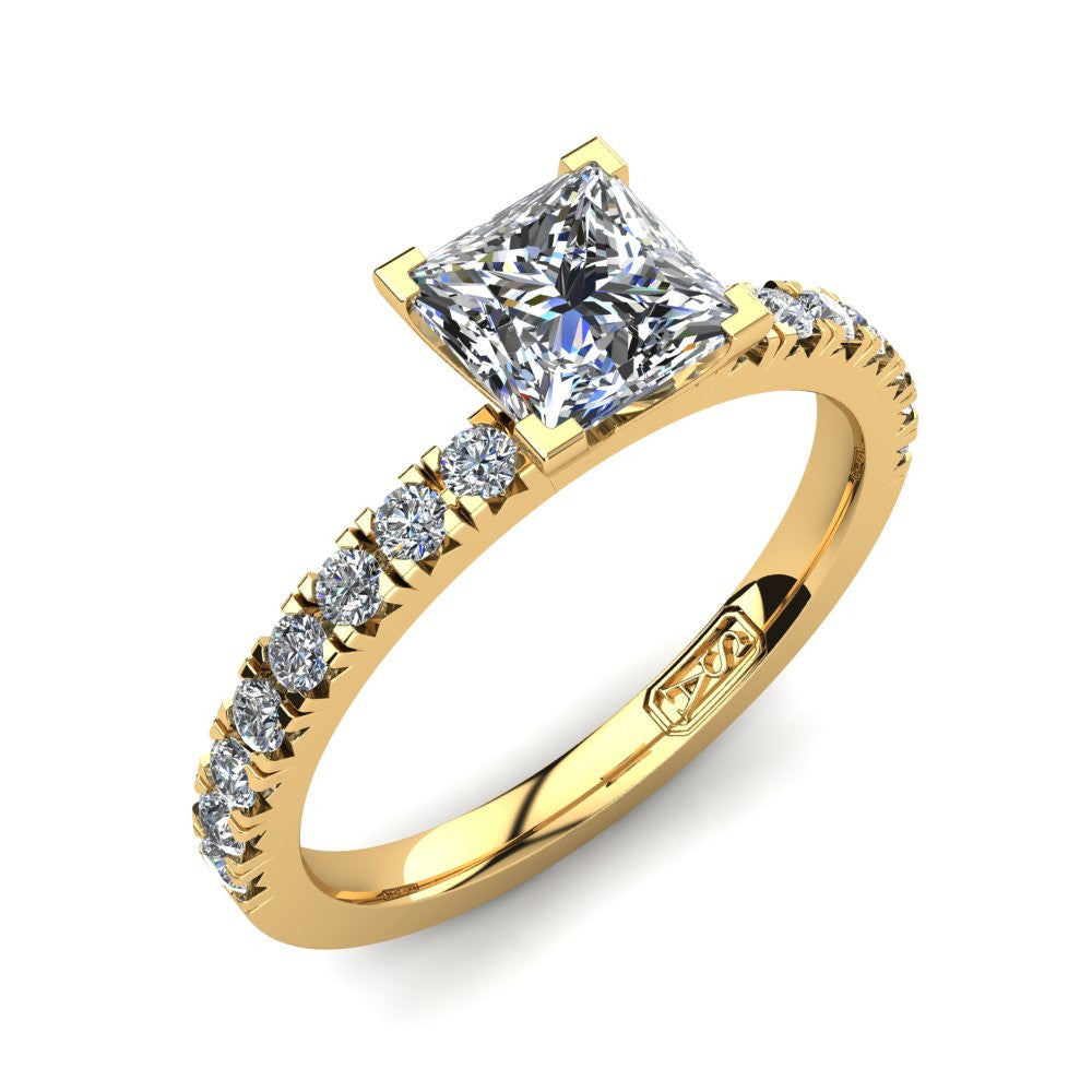 'Emily' Princess Cut Lab Grown Engagement Ring