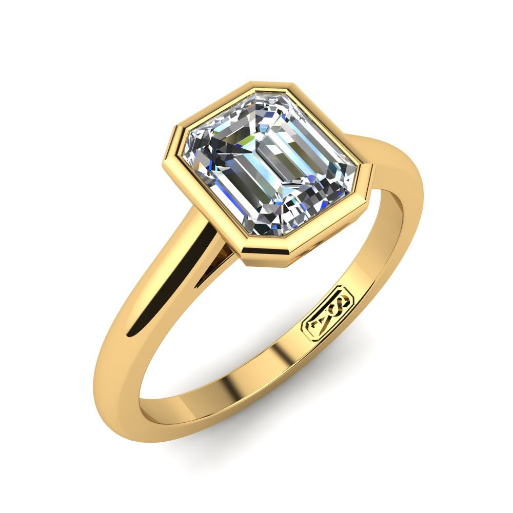 'Abbie' Emerald Cut Lab Grown Engagement Ring