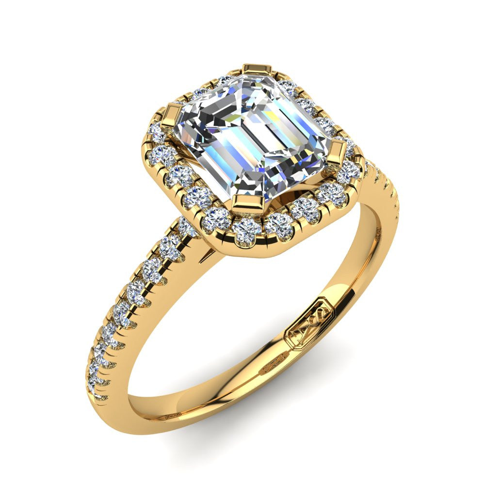 'Jenna' Emerald Cut Lab Grown Engagement Ring