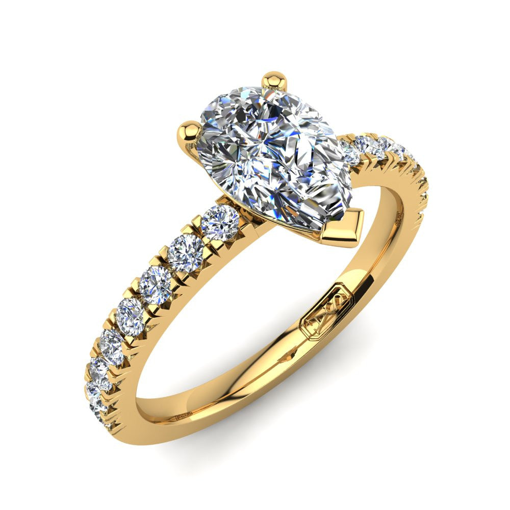 'Emily' Pear Cut Lab Grown Engagement Ring