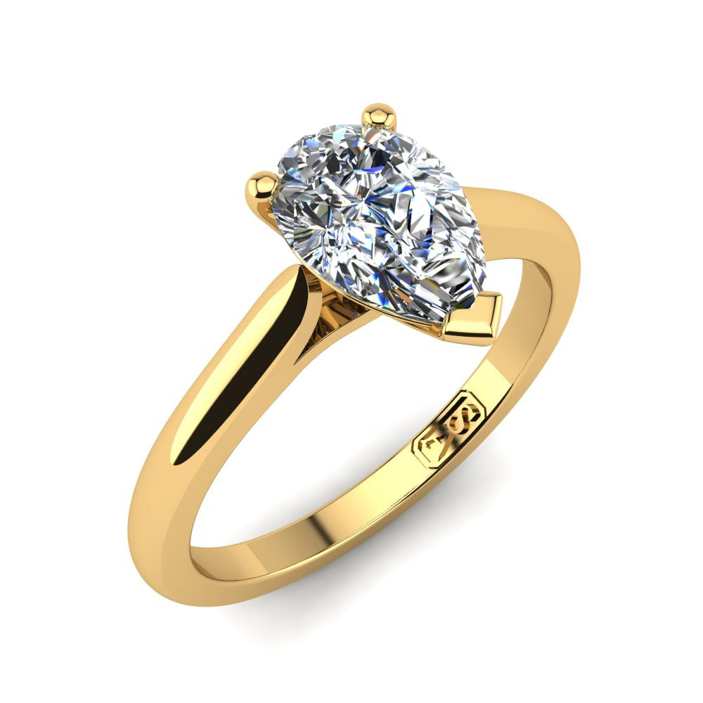 'Katie' Pear Cut Lab Grown Engagement Ring