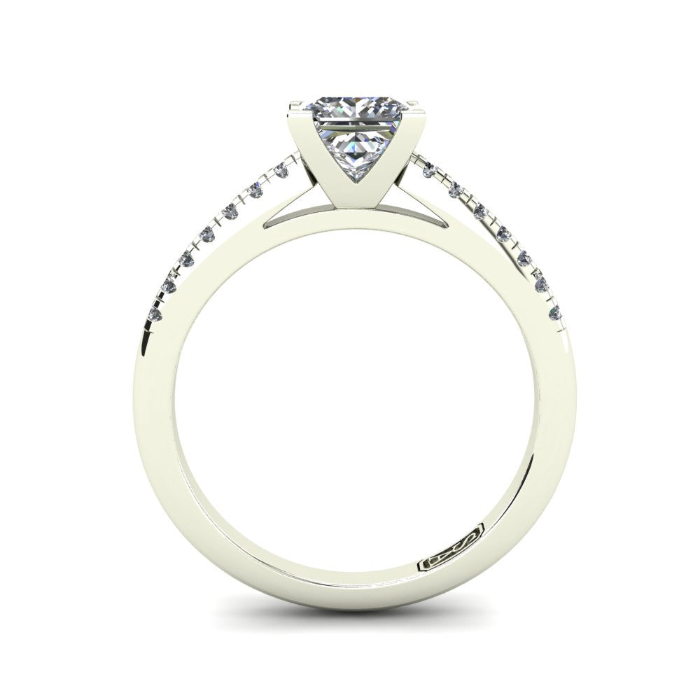 'Julia' Princess Cut Lab Grown Engagement Ring