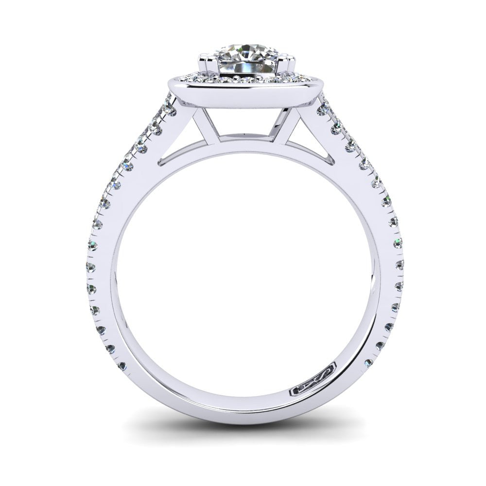 'Flora' Cushion Cut Lab Grown Engagement Ring