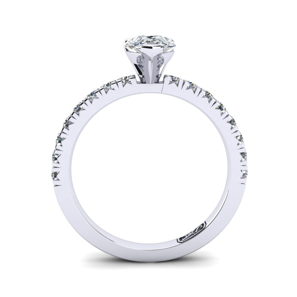'Emily' Pear Cut Lab Grown Engagement Ring
