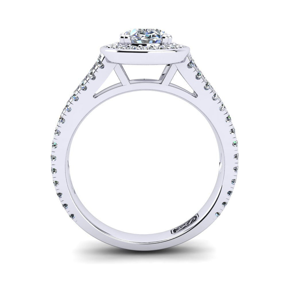 'Flora' Oval Cut Lab Grown Engagement Ring