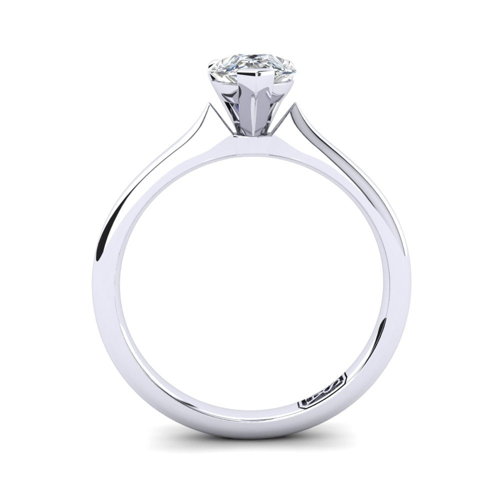 'Delta' Pear Cut Lab Grown Engagement Ring