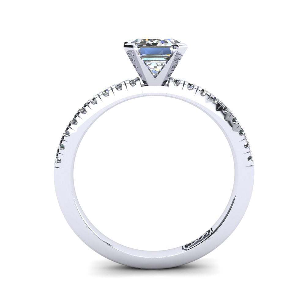 'Chloe' Emerald Cut Lab Grown Engagement Ring