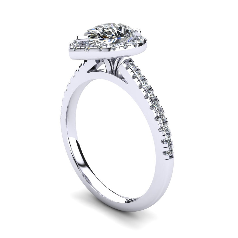 'Jenna' Pear Cut Lab Grown Engagement Ring