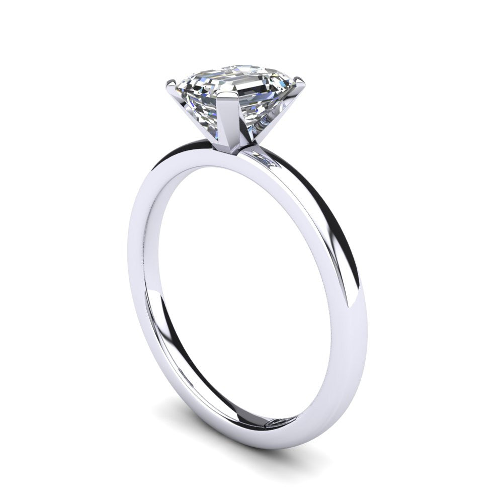 'Fiona' Emerald Cut Lab Grown Engagement Ring