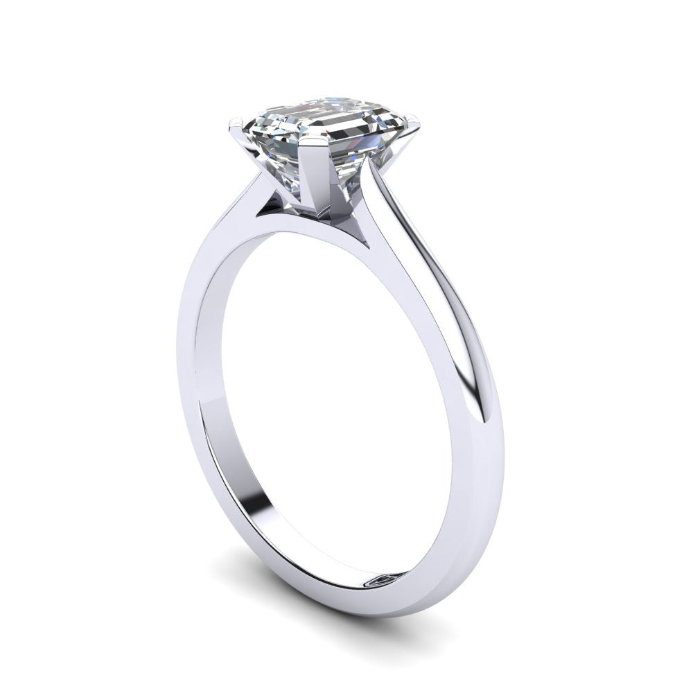 'Katie' Emerald Cut Lab Grown Engagement Ring