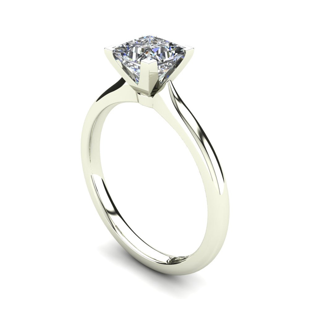 'Delta' Princess Cut Lab Grown Engagement Ring